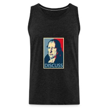 hegel discuss II philosophy, philosopher - Men's Premium Organic Tank Top - charcoal grey - Front - Alexander (188cm)
