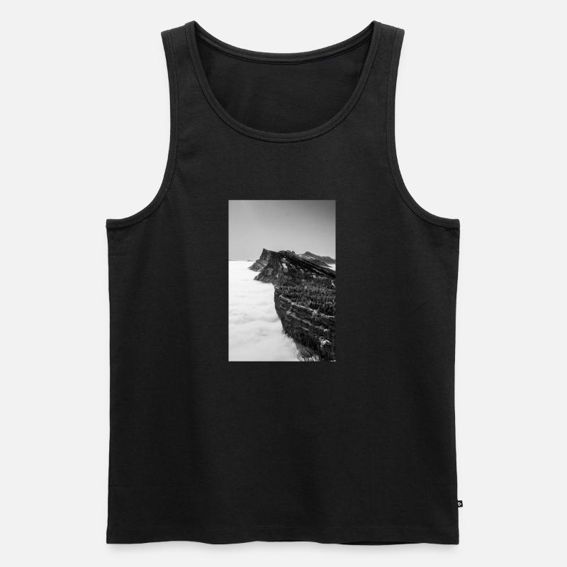 French Mountain - Männer Premium Bio Tank Top - Schwarz