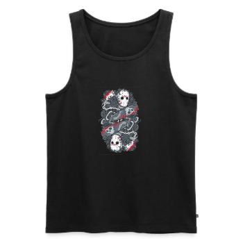 Jason with his Chainsaw - Men's Premium Organic Tank Top - black - Front - AI Model Male 178 light (178cm)