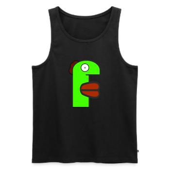 Streetart - Dicke Lippen - Männer Premium Bio Tank Top - Schwarz - Vorne - AI Model Male 178 light (178cm)