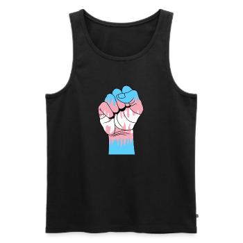 Trans Faust - Männer Premium Bio Tank Top - Schwarz - Vorne - AI Model Male 178 light (178cm)
