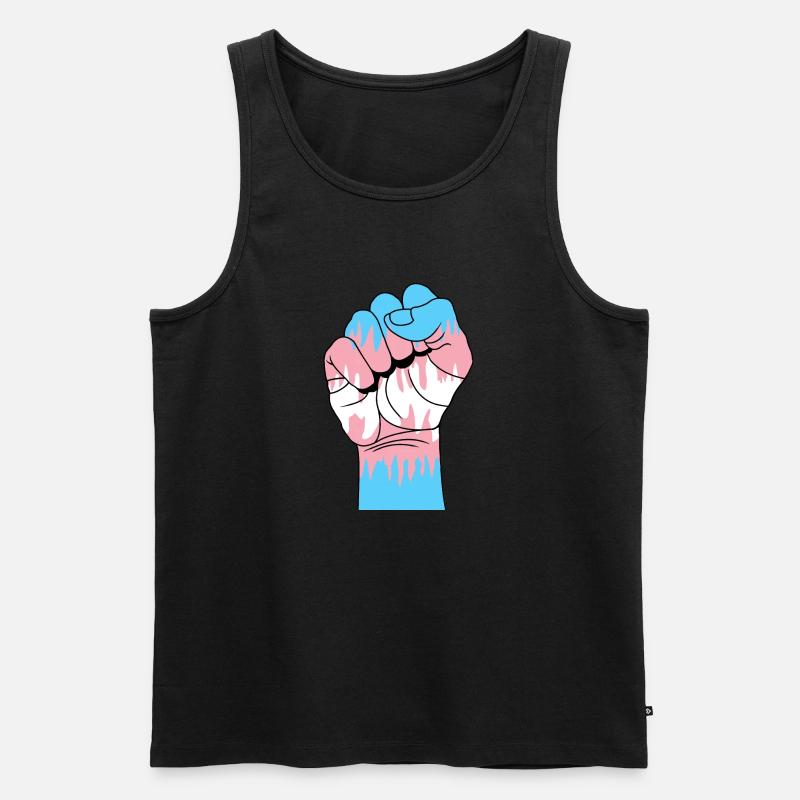 Trans Faust - Männer Premium Bio Tank Top - Schwarz