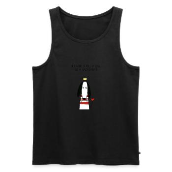DACHSHUND TECKEL DACHSHUND LOVE DAGGEL - Men's Premium Organic Tank Top - black - Front - AI Model Male 178 light (178cm)