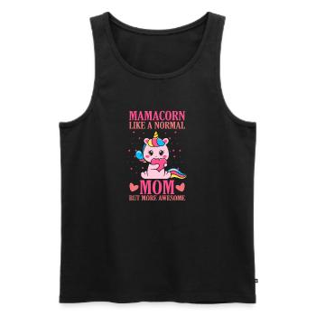 Mamacorn Like a Normal Mom but more Awesome - Männer Premium Bio Tank Top - Schwarz - Vorne - AI Model Male 178 light (178cm)