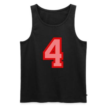 Cool Retro Retrostyle Numéro de maillot numéro de dos - Débardeur bio Premium Homme - noir - Devant - Michal (187cm)
