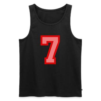 Cool Retro Retrostyle Numéro de maillot numéro de dos - Débardeur bio Premium Homme - noir - Devant - Michal (187cm)