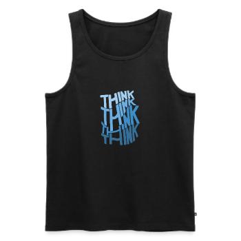 THINKBLUE - Männer Premium Bio Tank Top - Schwarz - Vorne - Michal (187cm)