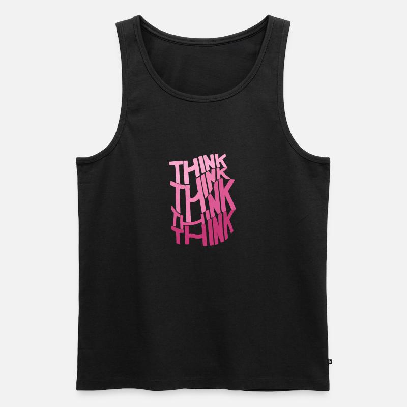 THINKPINK - Männer Premium Bio Tank Top - Schwarz