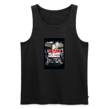 Alsace Old Style - Men's Premium Organic Tank Top - black - Front - AI Model Male 178 light (178cm)