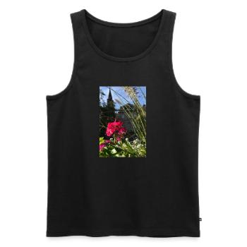 Alsace Strasbourg Cathedral Flower - Men's Premium Organic Tank Top - black - Front - Michal (187cm)