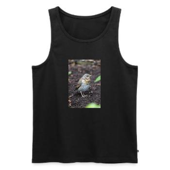 Fieldfare (auf Deutsch Wacholderdrossel) Turdus pila - Männer Premium Bio Tank Top - Schwarz - Vorne - Michal (187cm)