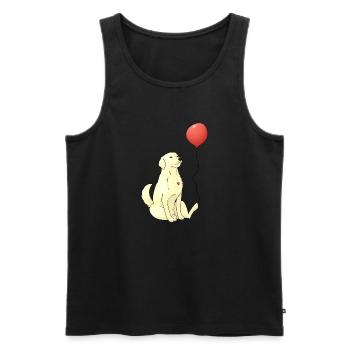 Golden Retriever - Men's Premium Organic Tank Top - black - Front - AI Model Male 178 light (178cm)