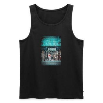 Vintage Fushimi Inari Taisha Kyoto Japan Gemälde - Männer Premium Bio Tank Top - Schwarz - Vorne - AI Model Male 178 light (178cm)