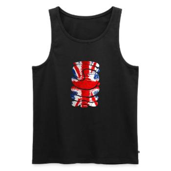 Angleterre Royaume-Uni Londres Anglais britannique Royaume-Uni - Débardeur bio Premium Homme - noir - Devant - AI Model Male 178 light (178cm)
