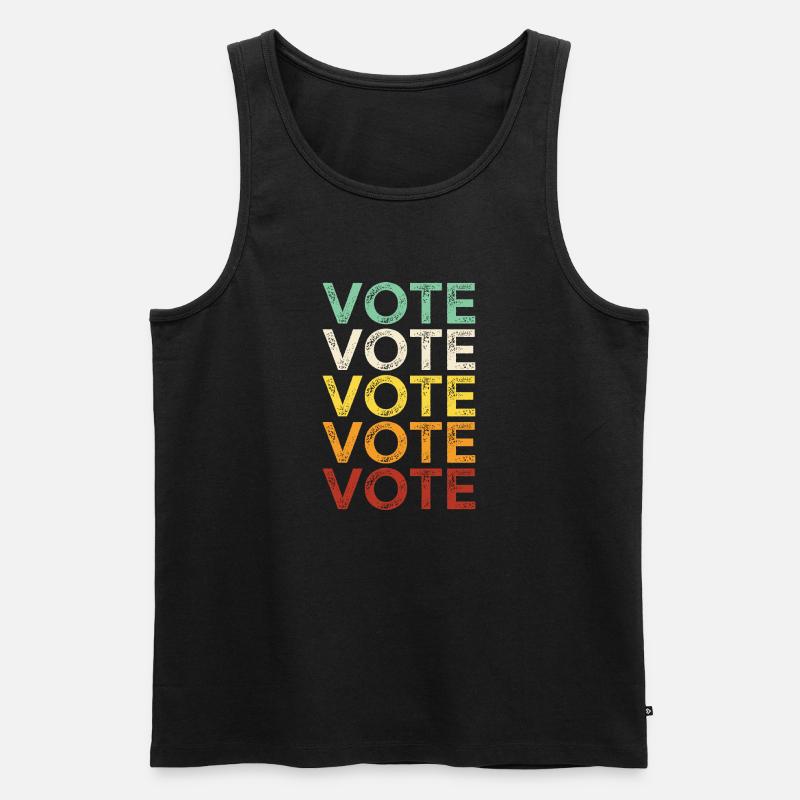 Abstimmung Abstimmung Abstimmung - Männer Premium Bio Tank Top - Schwarz