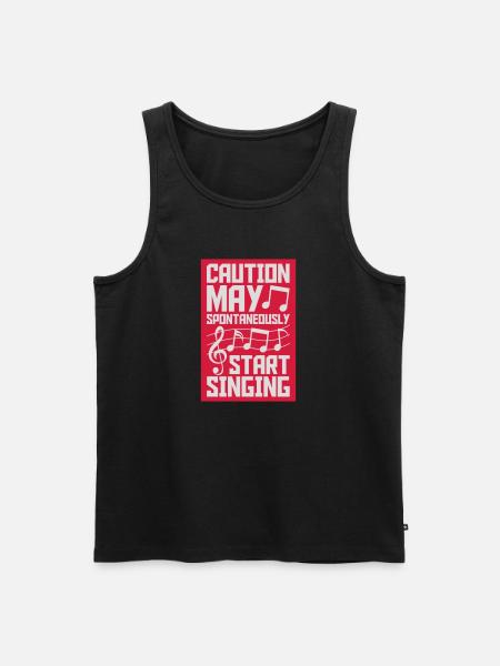 may spontaneously start singing - Men's Premium Organic Tank Top - black