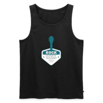 ROCK 'N' ROLL SINCE 1950 - Men's Premium Organic Tank Top - black - Front - AI Model Male 178 light (178cm)