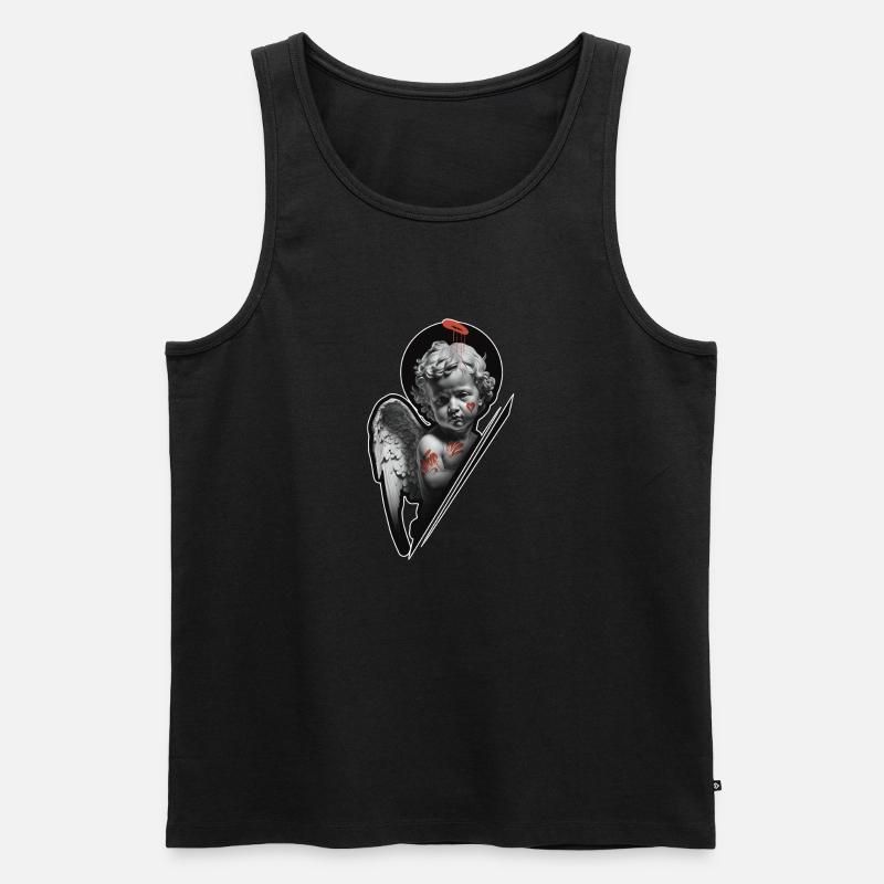 Cherubin xgraffiti - Männer Premium Bio Tank Top - Schwarz