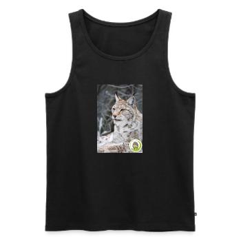 ELBA baerenretter - Männer Premium Bio Tank Top - Schwarz - Vorne - AI Model Male 178 light (178cm)