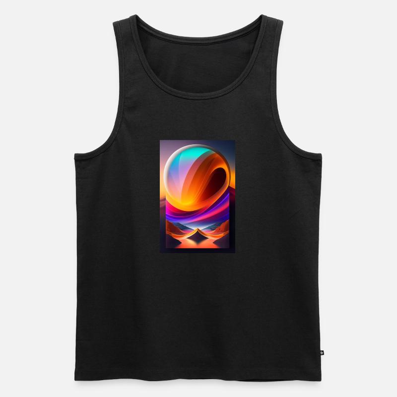 Bunte Kugel - Männer Premium Bio Tank Top - Schwarz