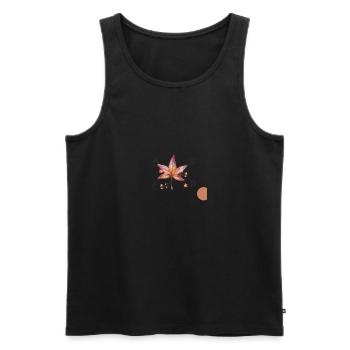Les quatre première lettres Alphabétique - Débardeur bio Premium Homme - noir - Devant - AI Model Male 178 light (178cm)