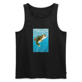 Koi Carp - Men's Premium Organic Tank Top - black - Front - AI Model Male 178 light (178cm)