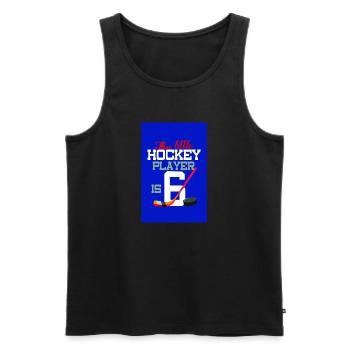 hockey - Débardeur bio Premium Homme - noir - Devant - Michal (187cm)