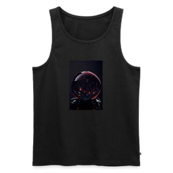 Blasen in einer Blase rot 2 - Männer Premium Bio Tank Top - Schwarz - Vorne - AI Model Male 178 light (178cm)