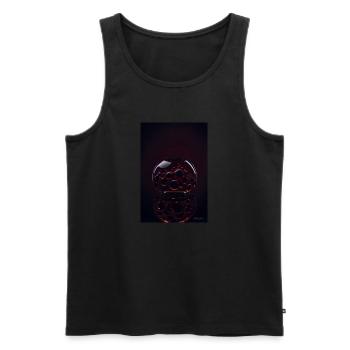 Blasen in einer Blase rot 1 - Männer Premium Bio Tank Top - Schwarz - Vorne - AI Model Male 178 light (178cm)