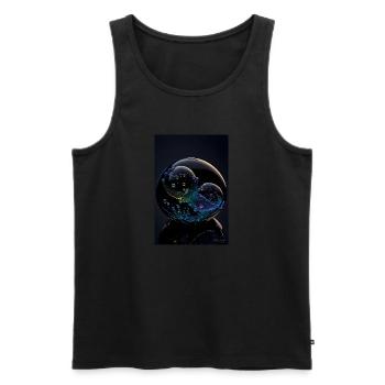 Blasen in einer Blase regenbogen 2 - Männer Premium Bio Tank Top - Schwarz - Vorne - AI Model Male 178 light (178cm)