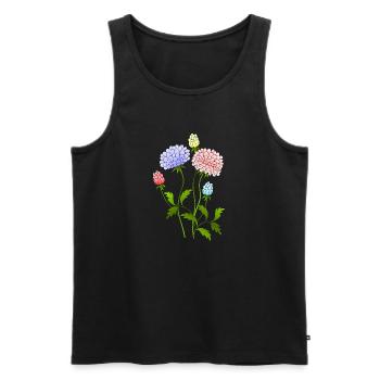 Fleur - Débardeur bio Premium Homme - noir - Devant - Michal (187cm)