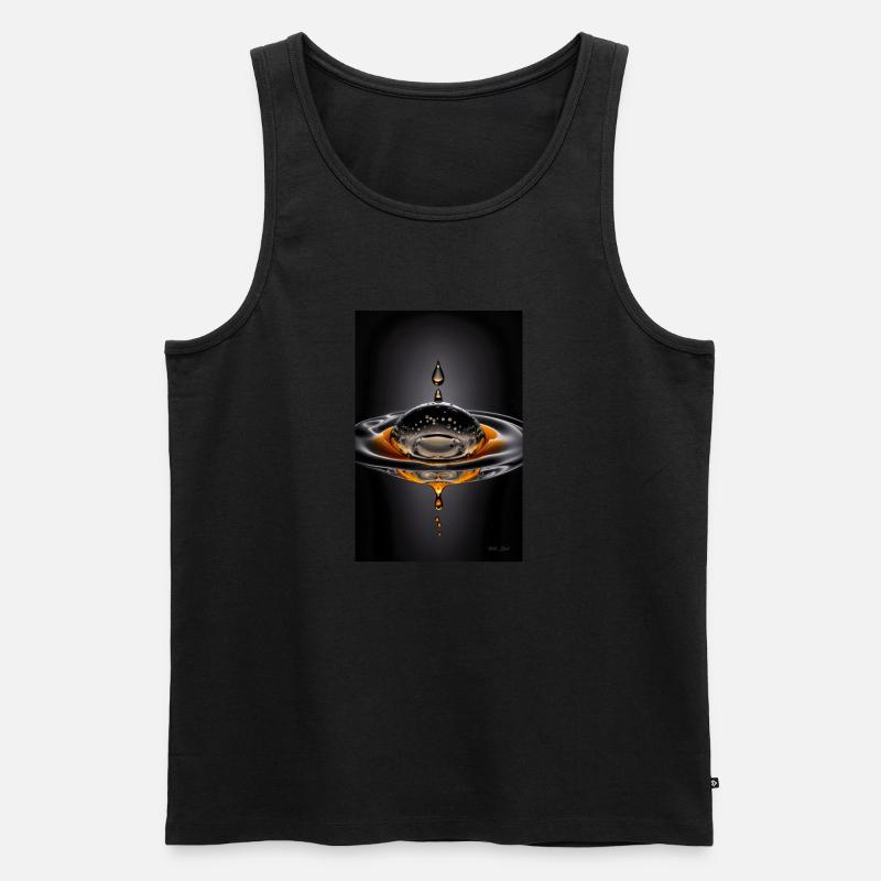 Tropfen magma 3 - Männer Premium Bio Tank Top - Schwarz