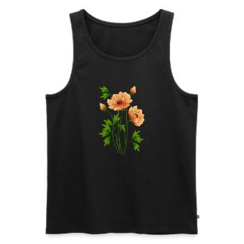 Fleur - Débardeur bio Premium Homme - noir - Devant - Michal (187cm)