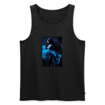 Blue Beauty 2 - Men's Premium Organic Tank Top - black - Front - AI Model Male 178 light (178cm)