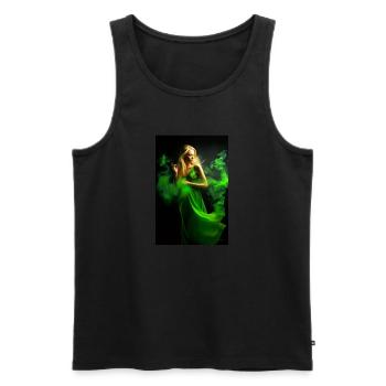 Green Beauty 4 - Men's Premium Organic Tank Top - black - Front - AI Model Male 178 light (178cm)