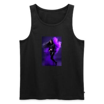 Purple Beauty 1 - Men's Premium Organic Tank Top - black - Front - AI Model Male 178 light (178cm)