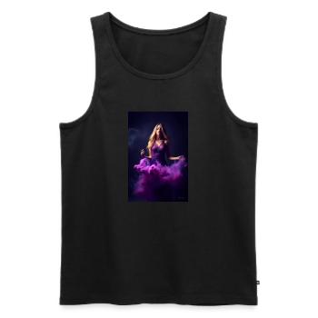 Purple Beauty 3 - Men's Premium Organic Tank Top - black - Front - AI Model Male 178 light (178cm)