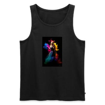 Rainbow Beauty 4 - Men's Premium Organic Tank Top - black - Front - AI Model Male 178 light (178cm)