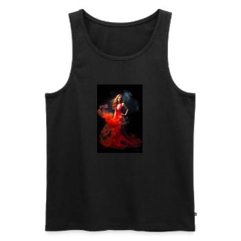 Red Beauty 3 - Men's Premium Organic Tank Top - black - Front - AI Model Male 178 light (178cm)