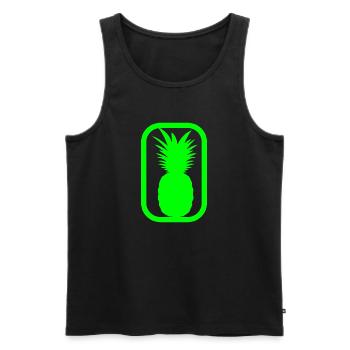 ananas - Männer Premium Bio Tank Top - Schwarz - Vorne - Michal (187cm)