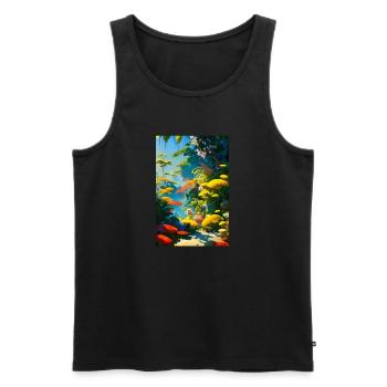 Wilderness - Männer Premium Bio Tank Top - Schwarz - Vorne - AI Model Male 178 light (178cm)