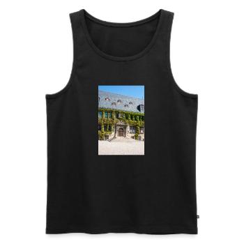 city hall (Rathaus) Quedlinburg Saxony-Anhalt Germ - Men's Premium Organic Tank Top - black - Front - AI Model Male 178 light (178cm)