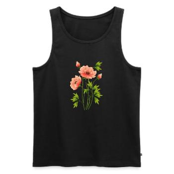 Fleur - Débardeur bio Premium Homme - noir - Devant - Michal (187cm)