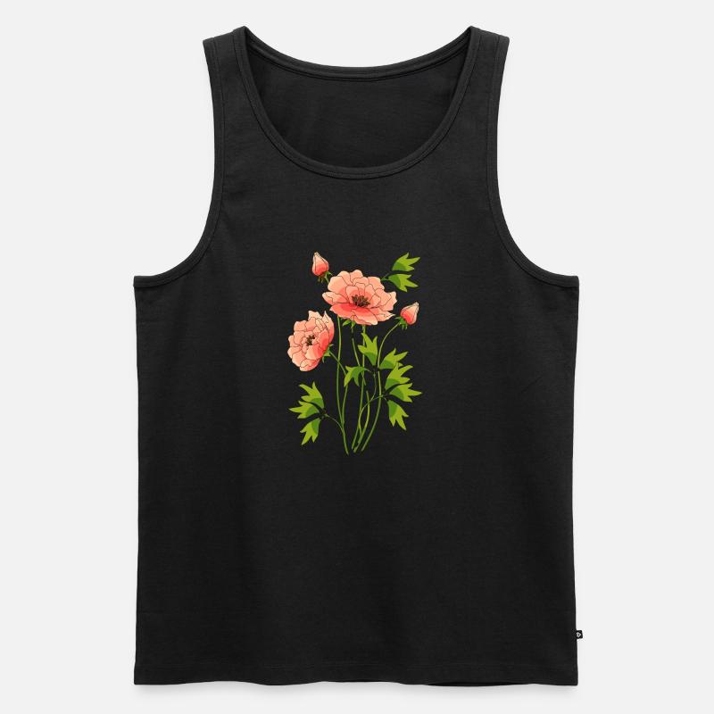 Blumen - Männer Premium Bio Tank Top - Schwarz