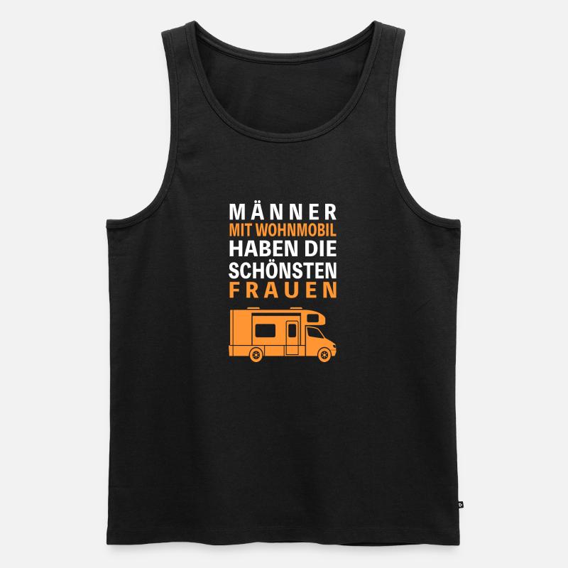 Camping Wohnmobil lustiger Spruch - Männer Premium Bio Tank Top - Schwarz