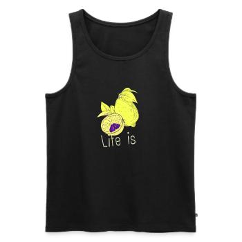 Life is so beautiful ans colorful! - Männer Premium Bio Tank Top - Schwarz - Vorne - Michal (187cm)
