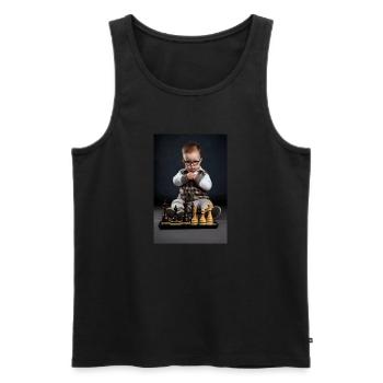 Chess Baby - Men's Premium Organic Tank Top - black - Front - Michal (187cm)