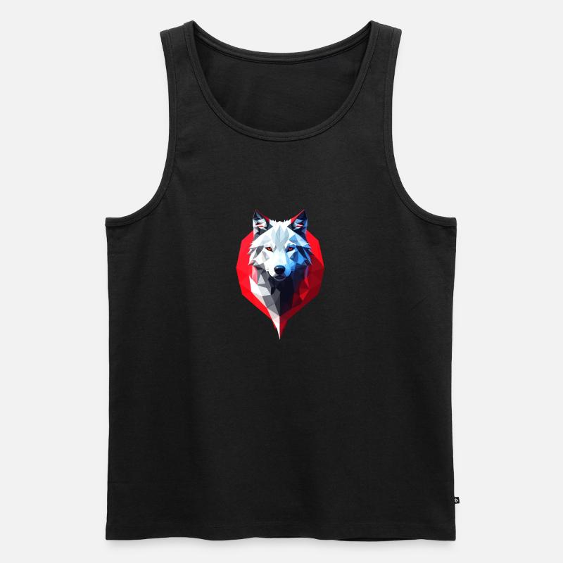 Wolf #1 - Männer Premium Bio Tank Top - Schwarz