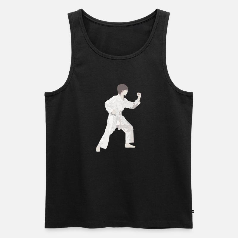 Karate - Männer Premium Bio Tank Top - Schwarz