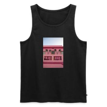 Pink House - Männer Premium Bio Tank Top - Schwarz - Vorne - Michal (187cm)